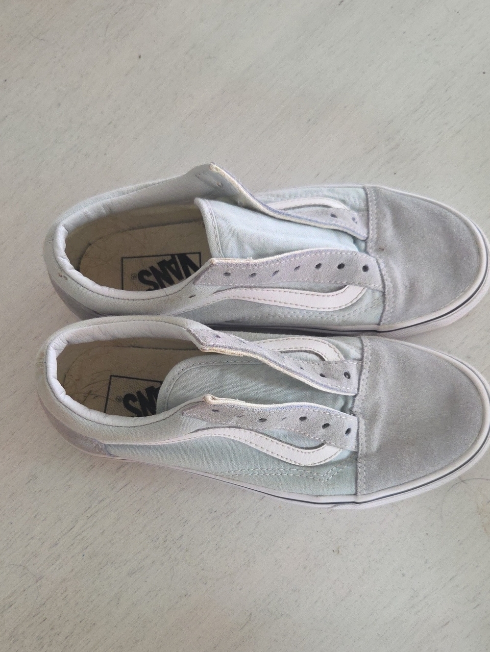 Vans Off The Wall Low-Top Light Blue Mixed Material Unisex Sneakers